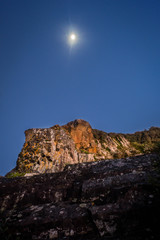 Penedo do Lexim, an extinct volcanic chimney near Mafra and Sintra, Portugal. 
