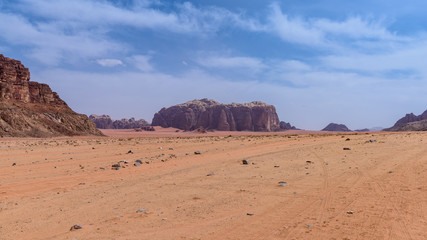 Naklejka na ściany i meble Giordania, deserto di Wadi Rum