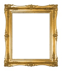 Golden frame for paintings, mirrors or photos