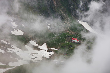 Stormy alpine landscape in Fagaras Mountains, Carpathians, Romania