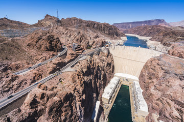 hoover dam on sunny day,Nevada,usa.