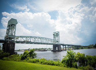 Cape Fear Memorial Bridge, in Wilmington, NC.