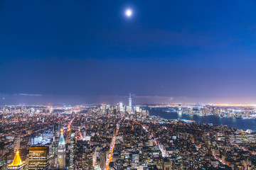 Fototapeta na wymiar 28-08-17,newyork,usa: new york skyline at night