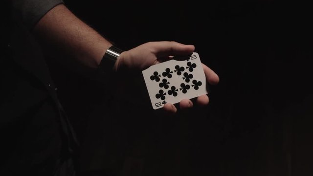 Magician Flips Card 4K