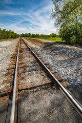 Obraz premium Railroad Tracks disappearing Into the Distance