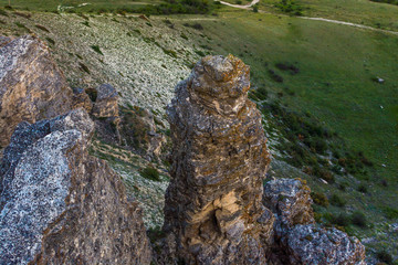 Green meadows and mountains