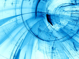 Futuristic tunnel - abstract digitally generated image