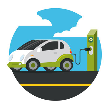 electric cars, vector illustration 