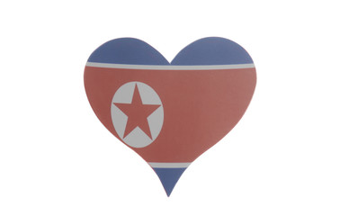 Heart with Flag of North Korea