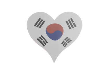 Heart with South Korean Flag