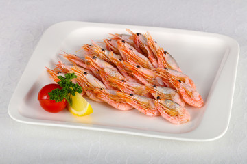 Boiled prawns