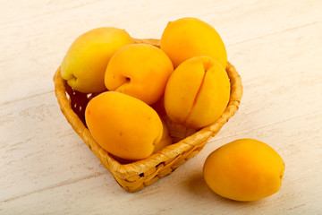 Ripe sweet apricots