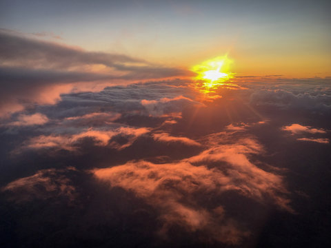 Sunset over the clouds © A. Emson
