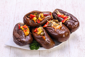 Pickled stuffed eggplant