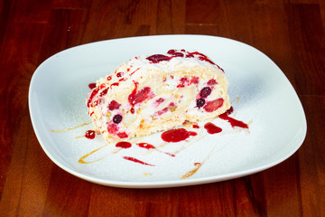 Sweet strawberry cake