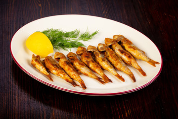 Surmullet fish with lemon