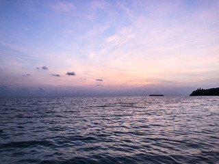 Fototapeta premium Beautyful sunset in the ocean