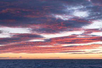 Sunrise at Jason Bay, South Georgia Island, Antarctic