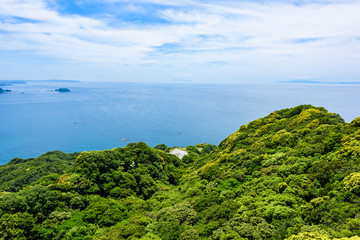 鋸山からの眺め  Fresh green of the mountain