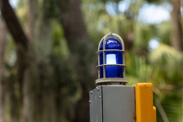 blue lights alert the campus of police emergencies and to take shelter