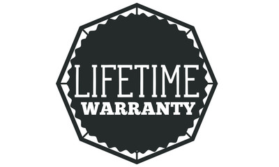 lifetime warranty icon stamp