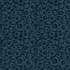 Abstract geometric seamless hand drawn pattern. Modern grunge texture. Dark blue color brush painted background.