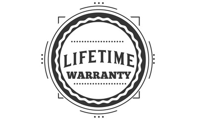 lifetime warranty icon stamp