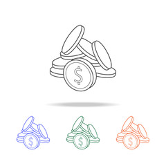 coins icon. Elements of banking in multi colored icons. Premium quality graphic design icon. Simple icon for websites, web design, mobile app, info graphics