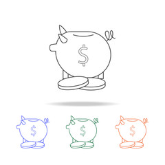 piggy bank icon. Elements of banking in multi colored icons. Premium quality graphic design icon. Simple icon for websites, web design, mobile app, info graphics