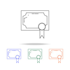 certificate icon. Elements of banking in multi colored icons. Premium quality graphic design icon. Simple icon for websites, web design, mobile app, info graphics