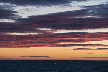 Sunrise at Jason Bay, South Georgia Island, Antarctic
