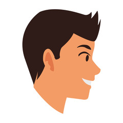Young man face vector illustration graphic design