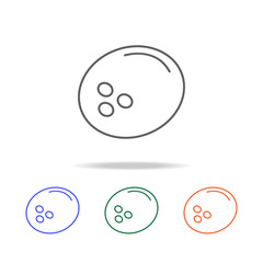 Outline Coconut icon. Elements of fruits and vegetables in multi colored icons. Premium quality graphic design icon. Simple icon for websites, web design, mobile app