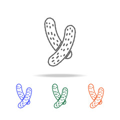 Outline cucumber icon. Elements of fruits and vegetables in multi colored icons. Premium quality graphic design icon. Simple icon for websites, web design, mobile app