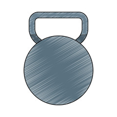 Kettlebell gym isolated vector illustration graphic design