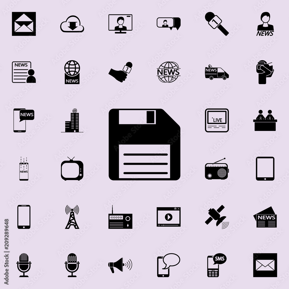 Poster floppy disk icon. detailed set of minimalistic icons. premium graphic design. one of the collection 