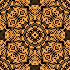 Art deco pattern of floral elements. seamless pattern. Vector illustration. design for printing, presentation, textile industry.