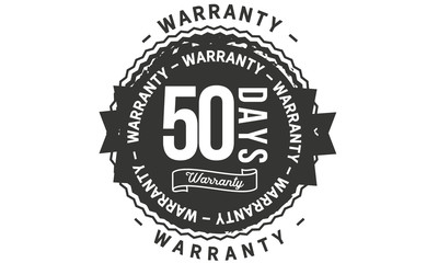 Fototapeta na wymiar 50 days warranty icon stamp