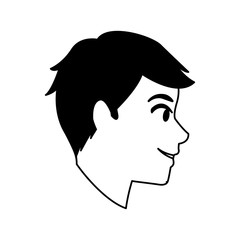 Young man face vector illustration graphic design