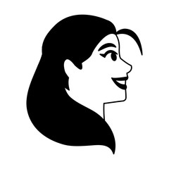 Young woman face vector illustration graphic design