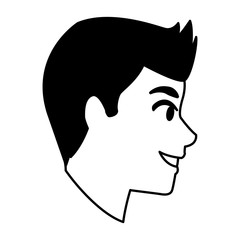 Young man face vector illustration graphic design
