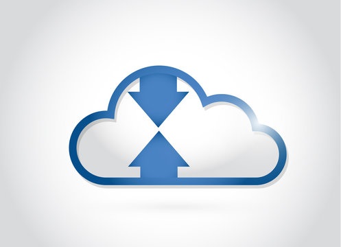 Cloud computing design concept. vector illustration.