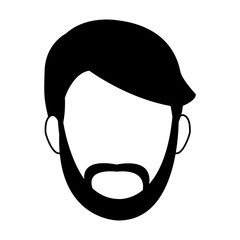 Young man faceless vector illustration graphic design