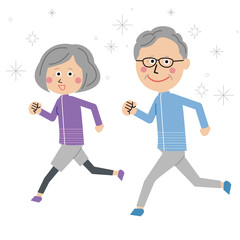 シニアの二人がランニングその１