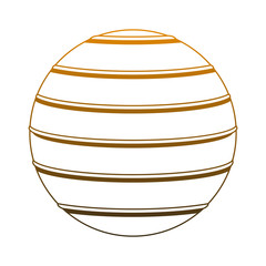 Exercise ball isolated vector illustration graphic design