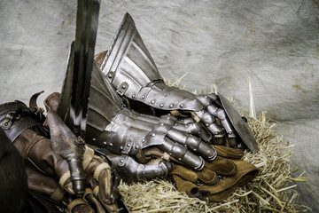 Medieval armor glove