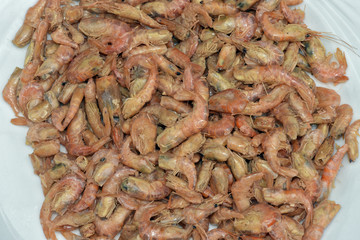 Dry shrimp, ingredient of Brazilian dishes