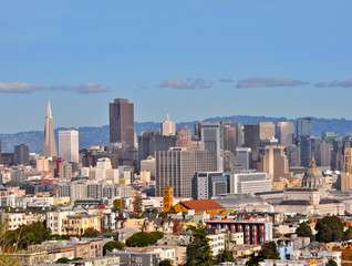 Fototapeta na wymiar View of San Francisco Downtown