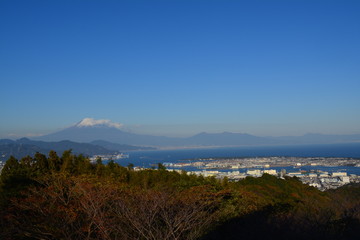 【静岡】日本平からの富士山と街並み
