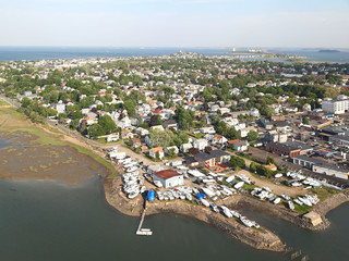 New England Coastline - Aerial View